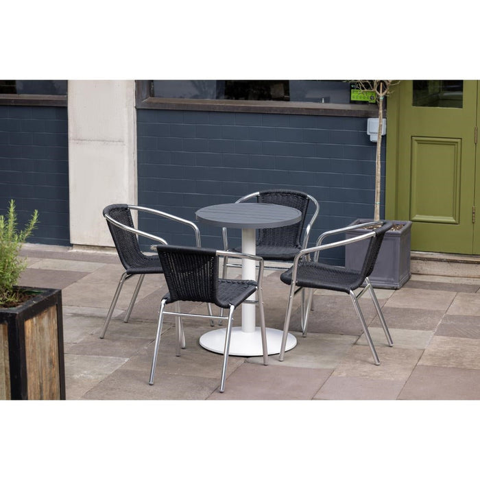 Bolero Aluminium Round Table Top Dark Grey 580mm Bolero