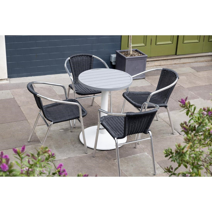 Bolero Aluminium Round Table Top Light Grey 580mm Bolero