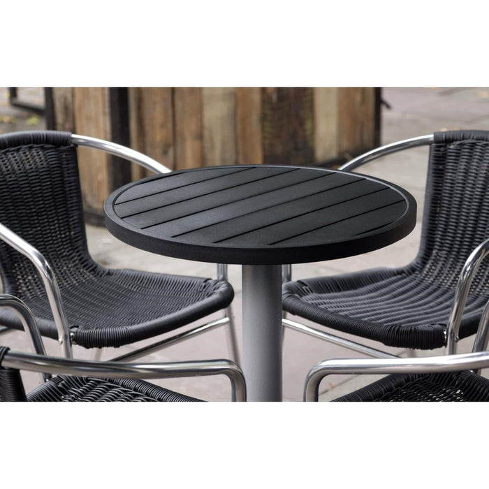 Bolero Aluminium Round Table Top Black 580mm Bolero