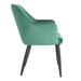 Bolero Lia Velvet Effect Chairs Dark Green (2 Pack) Bolero