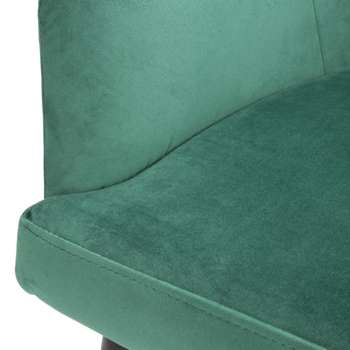 Bolero Lia Velvet Effect Chairs Dark Green (2 Pack) Bolero