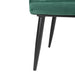 Bolero Lia Velvet Effect Chairs Dark Green (2 Pack) Bolero