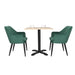 Bolero Lia Velvet Effect Chairs Dark Green (2 Pack) Bolero