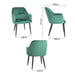 Bolero Lia Velvet Effect Chairs Dark Green (2 Pack) Bolero