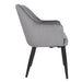 Bolero Lia Velvet Effect Chairs Grey (2 Pack) Bolero