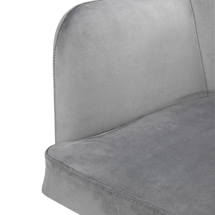 Bolero Lia Velvet Effect Chairs Grey (2 Pack) Bolero
