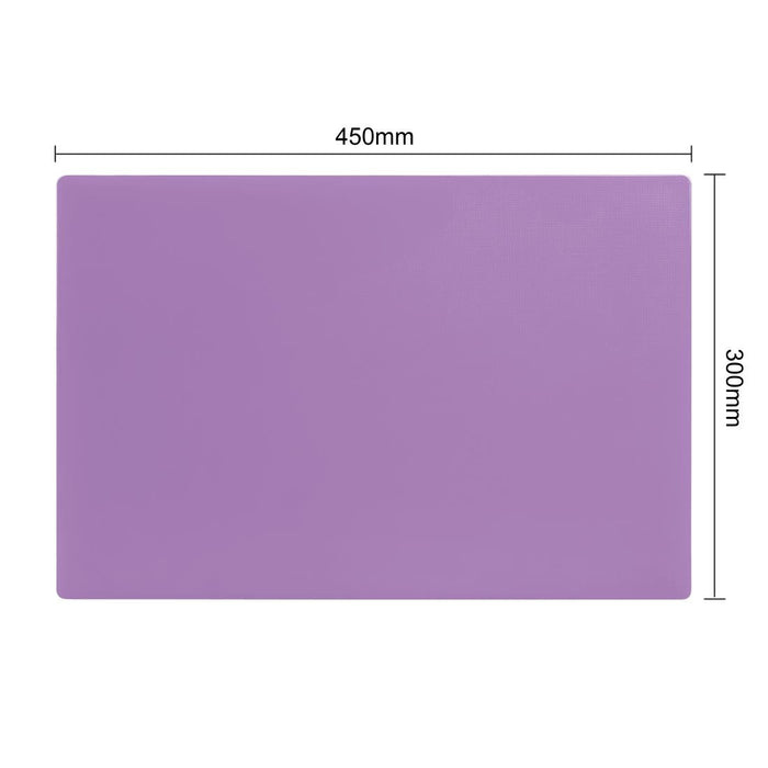 Hygiplas Low Density Antibacterial Purple Chopping Board 450x300x10mm Hygiplas