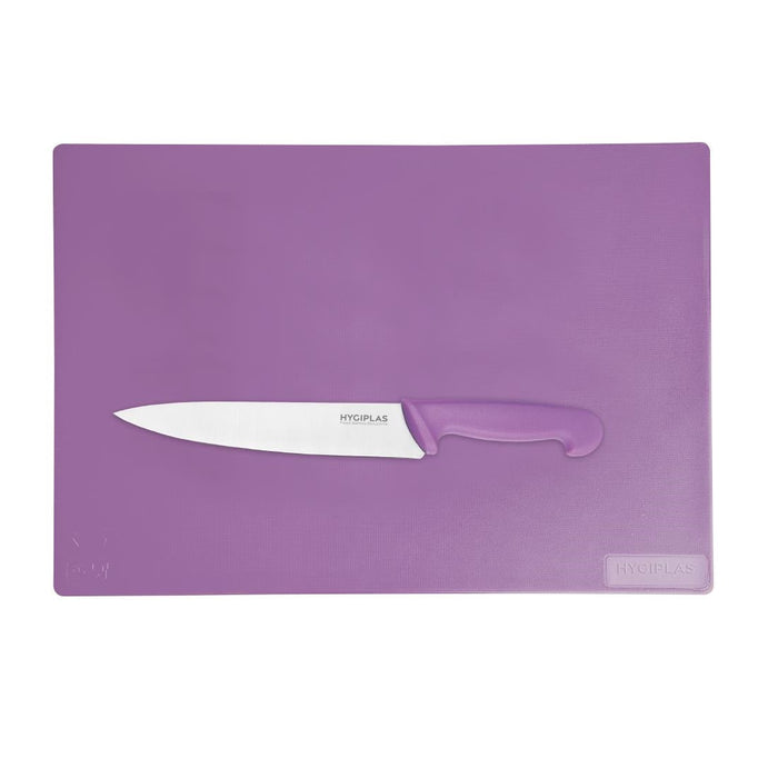 Hygiplas Low Density Antibacterial Purple Chopping Board 450x300x10mm Hygiplas