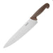 Blade Length: 10". Weight: 204g. Brown for vegetables