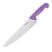 Blade Length: 10". Weight: 200g. Purple for allergens