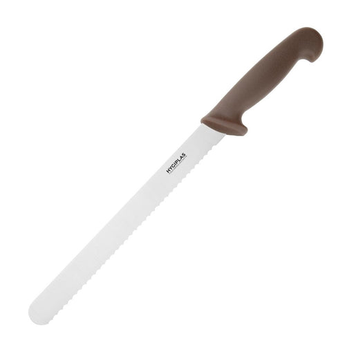 Blade Length: 10". Weight: 100g. Brown for vegetables