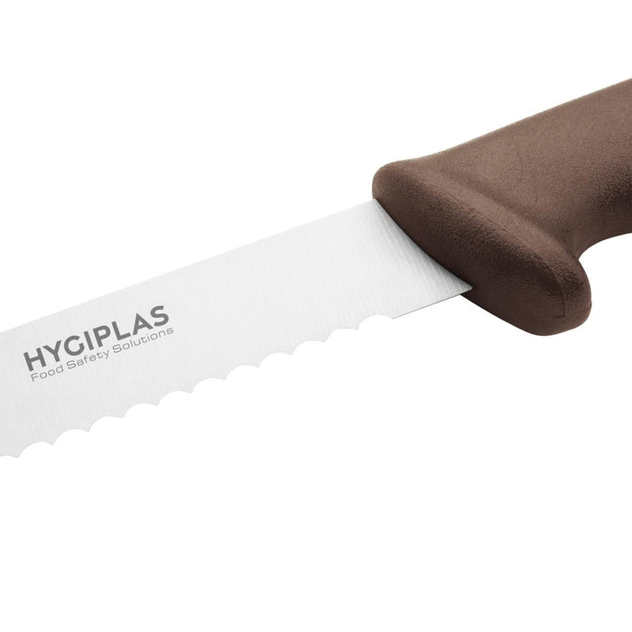 Hygiplas Serrated Slicer Brown 24.8cm Hygiplas
