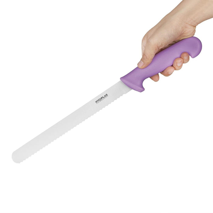 Hygiplas Serrated Slicer Purple 24.8cm Hygiplas