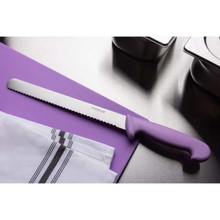 Hygiplas Serrated Slicer Purple 24.8cm Hygiplas