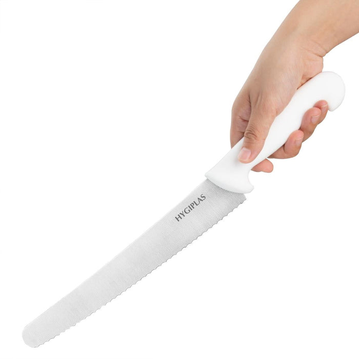 Hygiplas Serrated Pastry Knife White 25.4cm Hygiplas