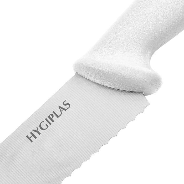 Hygiplas Serrated Pastry Knife White 25.4cm Hygiplas