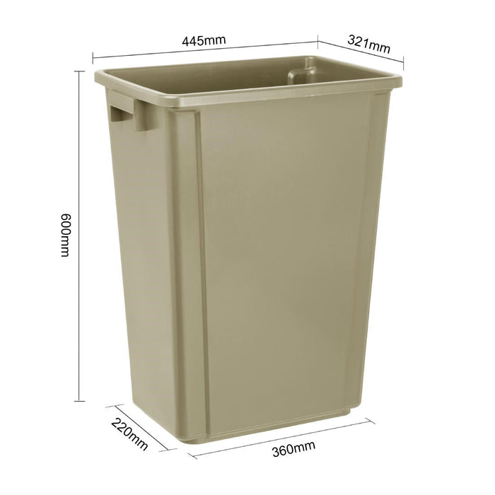 Jantex Slim Bin Beige 60Ltr Jantex