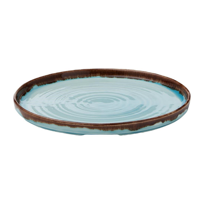 Dudson Harvest Walled Plates Turquoise 260mm (6 Pack) Dudson