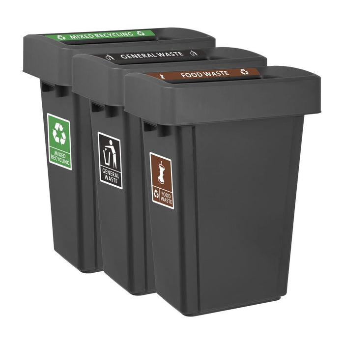 Jantex Slim Bin Lid Mixed Recycling Label Jantex