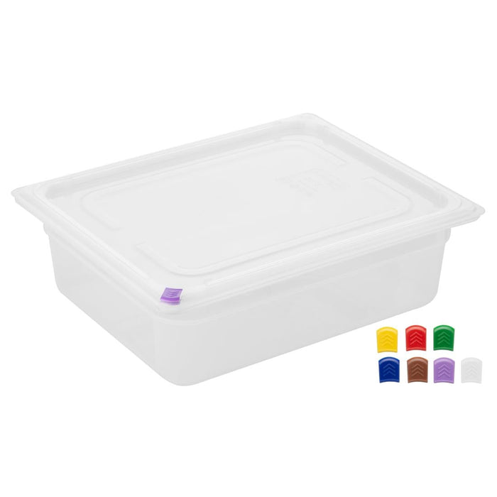 Hygiplas Click Polypropylene 1/2 Gastronorm Tray 100mm (4 Pack) Hygiplas