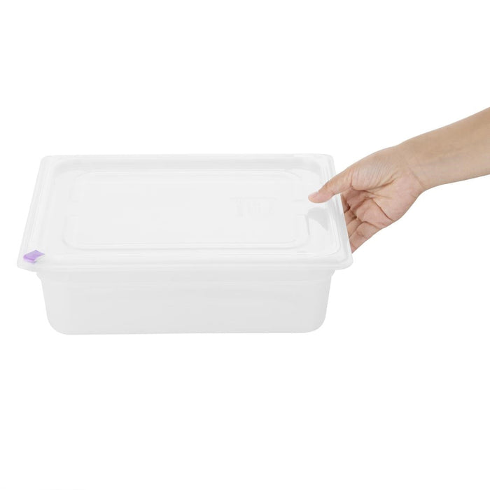 Hygiplas Click Polypropylene 1/2 Gastronorm Tray 100mm (4 Pack) Hygiplas