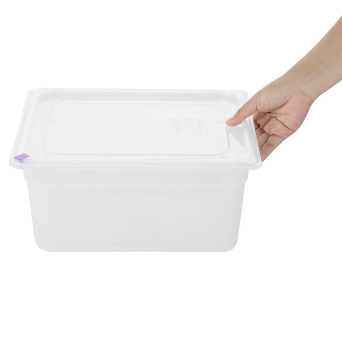 Hygiplas Click Polypropylene 1/2 Gastronorm Tray 150mm (4 Pack) Hygiplas