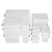 Hygiplas Click PP GN Container 1/3 with Lid & 7 Colour Clips 100mm 3.6Ltr (4 Pack) Hygiplas