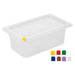 Hygiplas Click PP GN Container 1/4 with Lid & 7 Colour Clips 100mm 2.5Ltr (4 Pack) Hygiplas