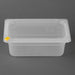 Hygiplas Click PP GN Container 1/4 with Lid & 7 Colour Clips 100mm 2.5Ltr (4 Pack) Hygiplas