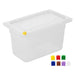 Hygiplas Click PP GN Container 1/4 with Lid & 7 Colour Clips 150mm 3.7Ltr (4 Pack) Hygiplas