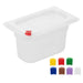 Hygiplas Click PP GN Container 1/9 with Lid & 7 Colour Clips 100mm 0.85Ltr (4 Pack) Hygiplas