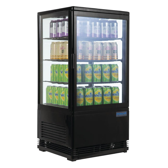 Polar C-Series Energy Efficient  Display Fridge Black 68Ltr Polar