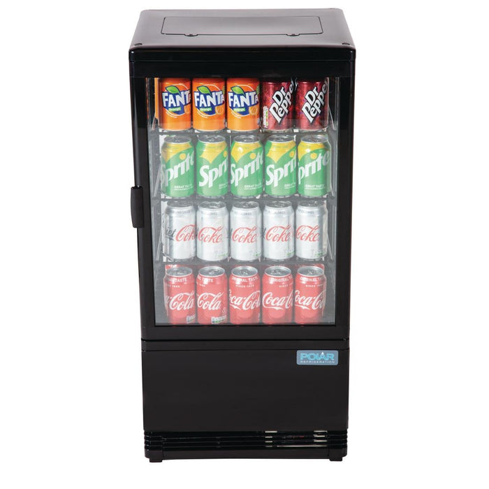 Polar C-Series Energy Efficient  Display Fridge Black 68Ltr Polar