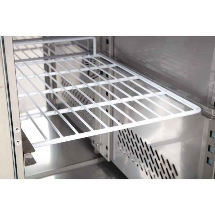 Polar U-Series Slimline Double Door Counter Fridge 228Ltr Polar