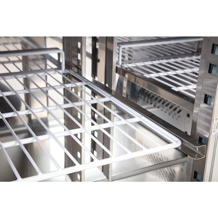 Polar U-Series Slimline Double Door Counter Fridge 228Ltr Polar
