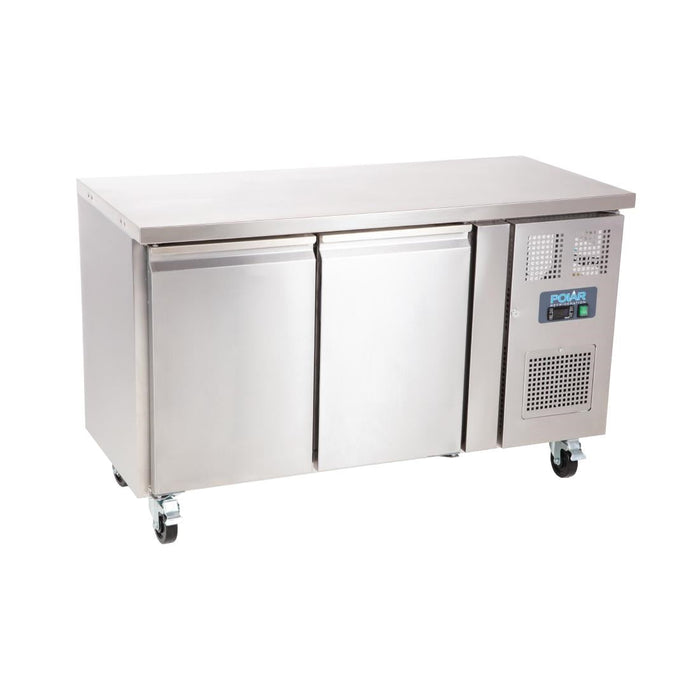 Polar U-Series Slimline Double Door Counter Fridge 228Ltr Polar