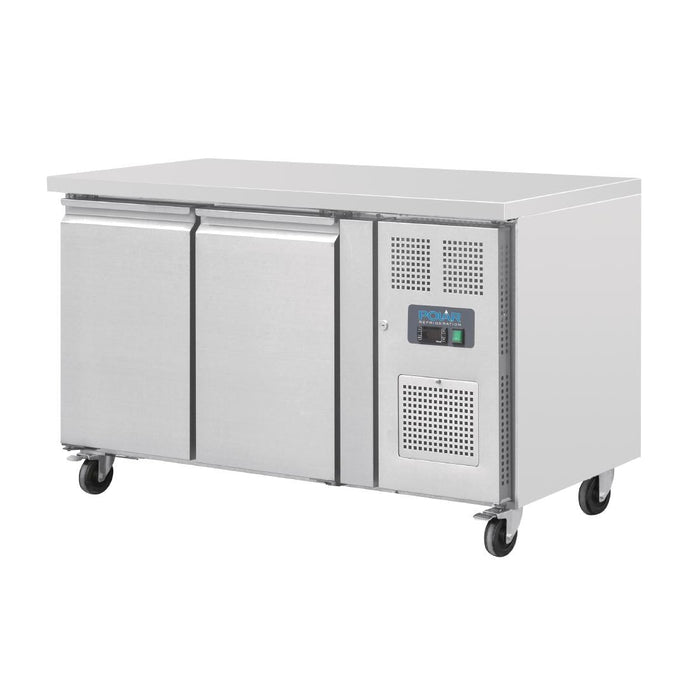 Polar U-Series Slimline Double Door Counter Fridge 228Ltr Polar