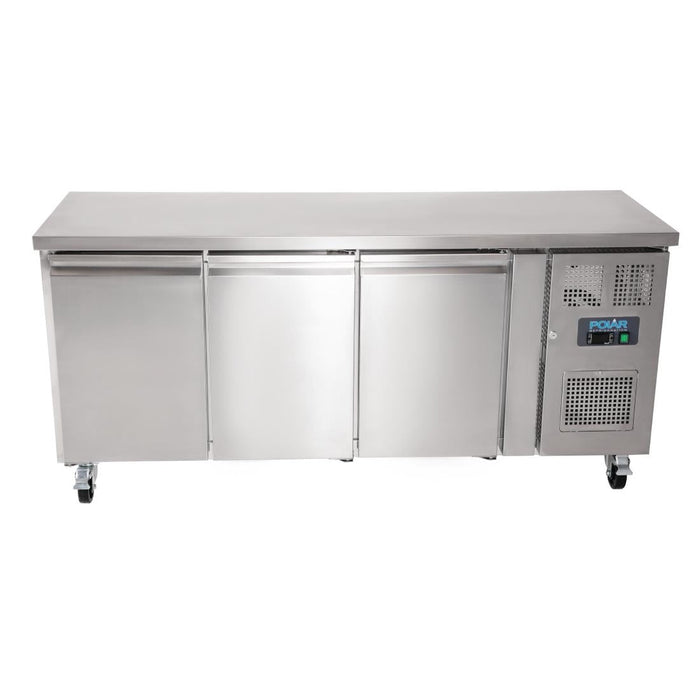 Polar U-Series Slimline Triple Door Counter Fridge 339Ltr Polar