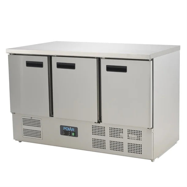 Polar G-Series Triple Door Counter Fridge 368Ltr Canmac Catering Equipment