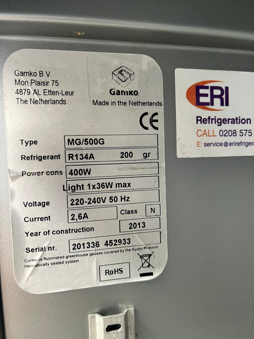 Gamko Maxiglass MG500G Double Door Upright Bottle Cooler-Refurbished Canmac Refurbished