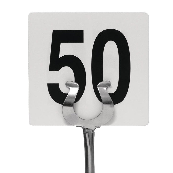 Olympia Plastic Table Number Inserts 1-50 Olympia