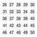 Olympia Plastic Table Number Inserts 1-50 Olympia