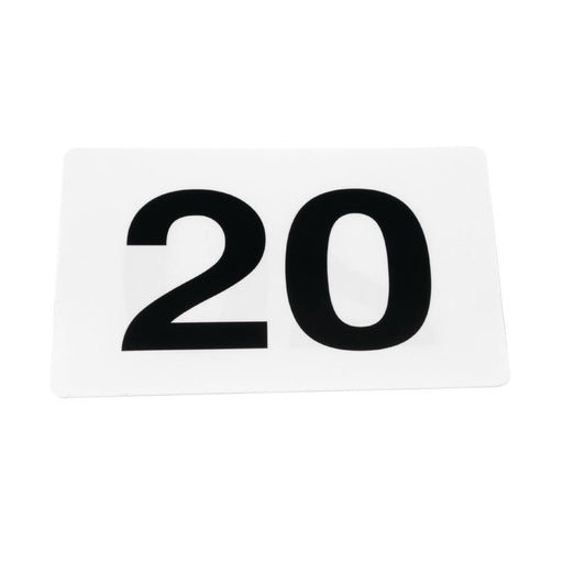 Olympia Plastic Table Numbers Inserts 1-25 Olympia