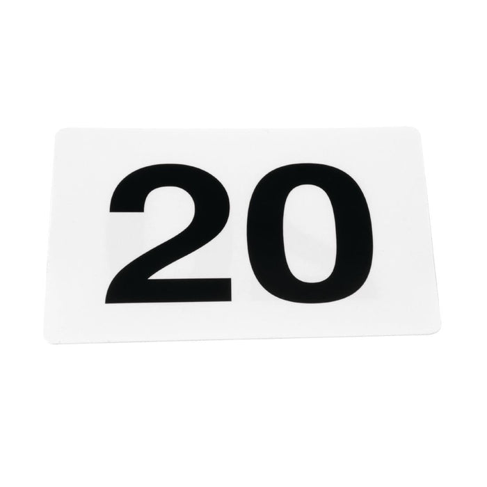 Olympia Plastic Table Numbers Inserts 1-25 Olympia