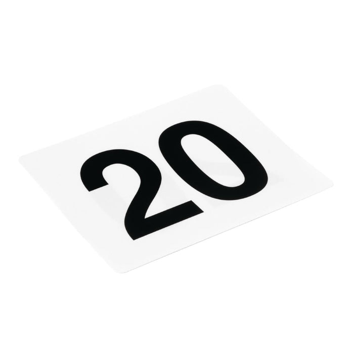 Olympia Plastic Table Numbers Inserts 1-25 Olympia