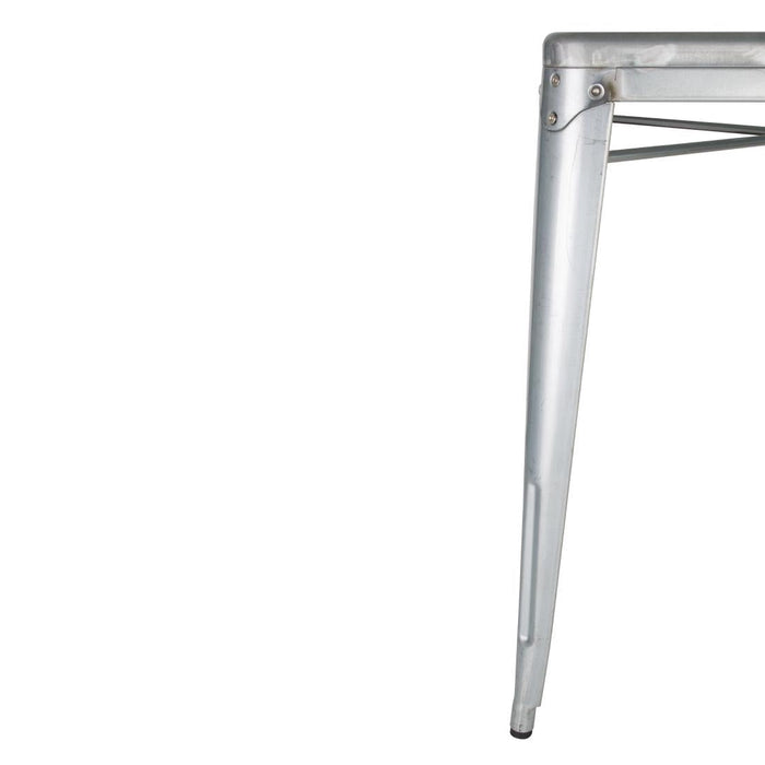 Bolero Bistro Galvanised Steel Square Table 668mm (Single) Bolero