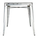 Bolero Bistro Galvanised Steel Square Table 668mm (Single) Bolero