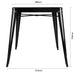 Bolero Bistro Steel Square Table Black 668mm (Single) Bolero