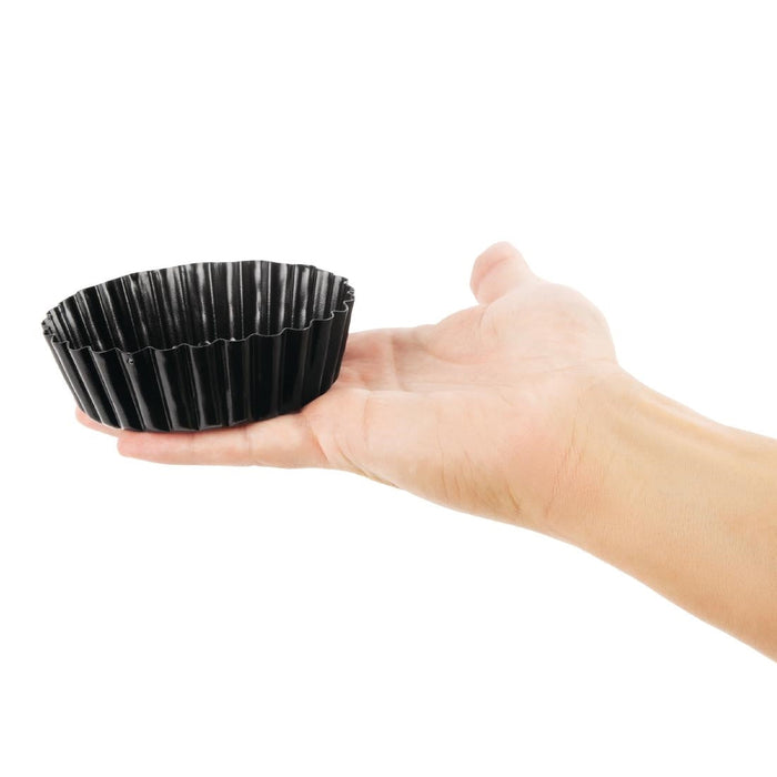 Vogue Non-Stick Quiche Tin With Removable Base 100mm Vogue