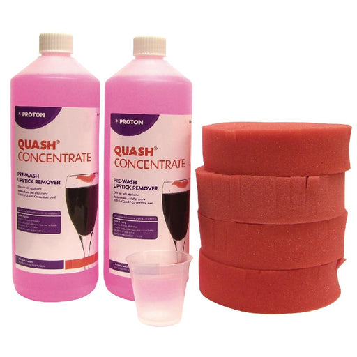 Pack Quantity: 2 x 1Ltr Quash Solution. 4 x Sponges. 1 x Measuring Cup